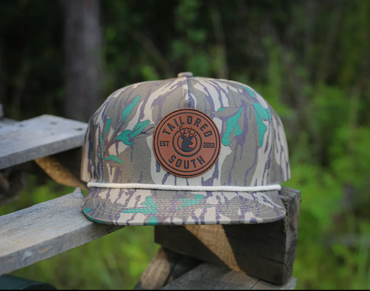 Tailored South Leather Patch Men's Hat - BreakUp Camo