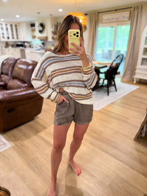 Ava Paperbag Shorts - Brown
