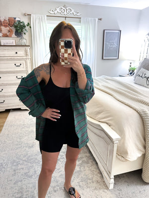 Everything I Wanted Distressed Plaid Top