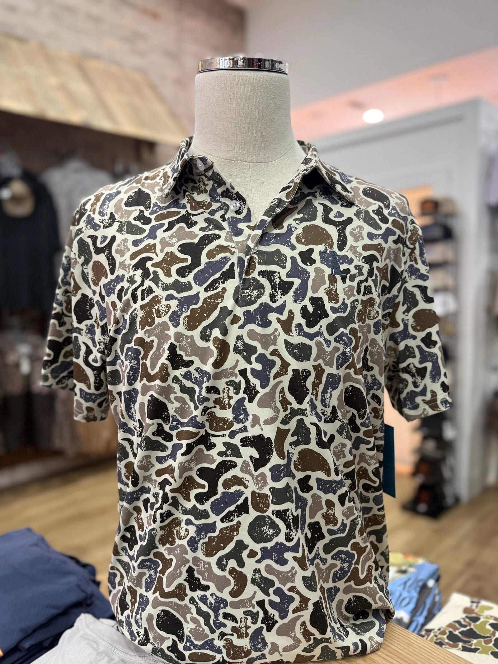 Local Boy Dirty Myrtle Polo - Distressed Localflage Camo