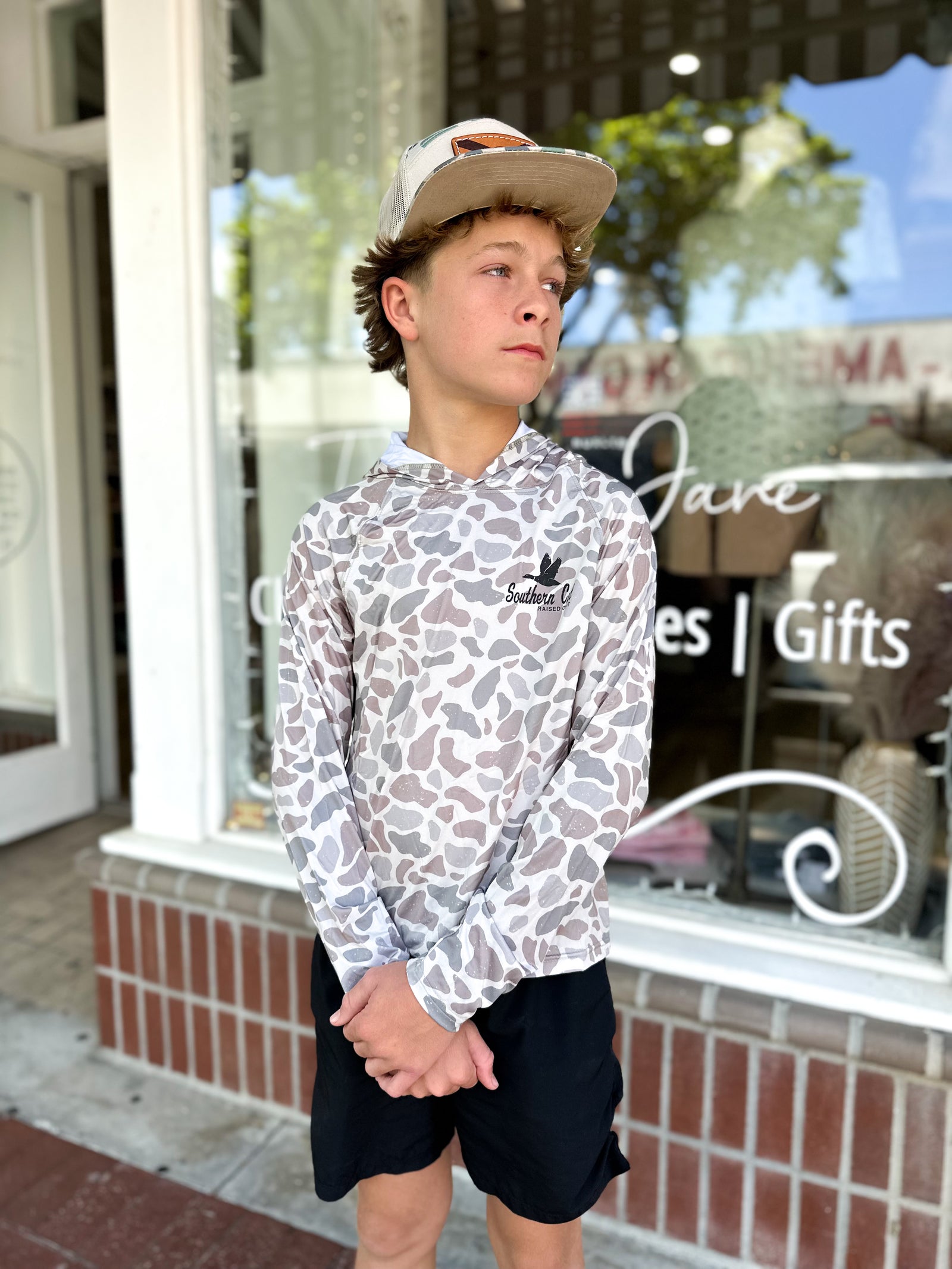 Youth Southern Cut Pro Hoodie - Desert Camo