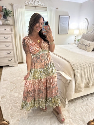 Mckenzie Tie Shoulder Maxi Dress