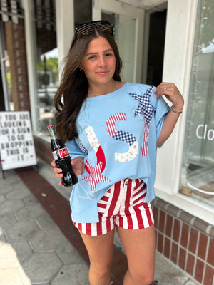 Americana Charm Patchwork Top