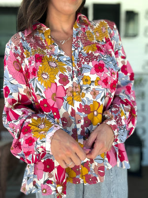 Oakley Woven Floral Print Top