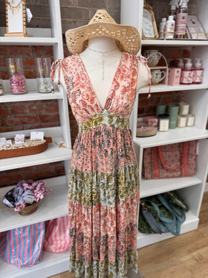 Mckenzie Tie Shoulder Maxi Dress