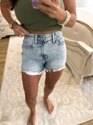 Perry Acid Washed Denim Shorts