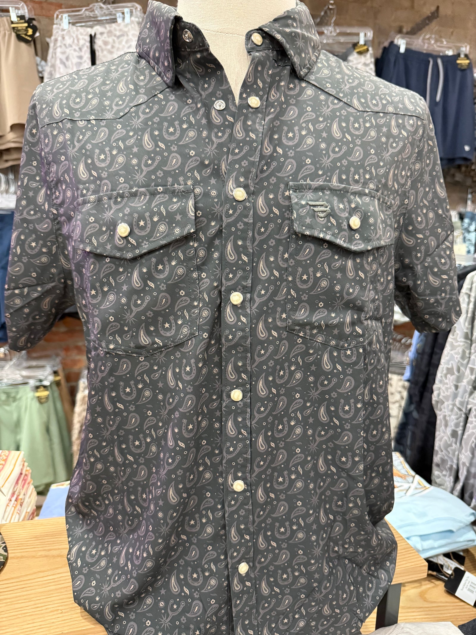 Burlebo Performance Western Shirt - Paisley Spurs
