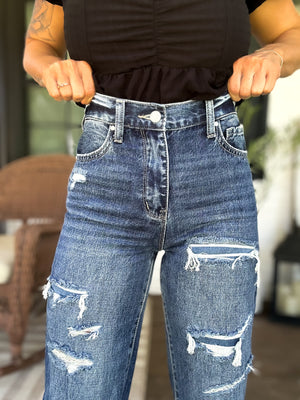 Heather High Rise Rigid Vintage Flare