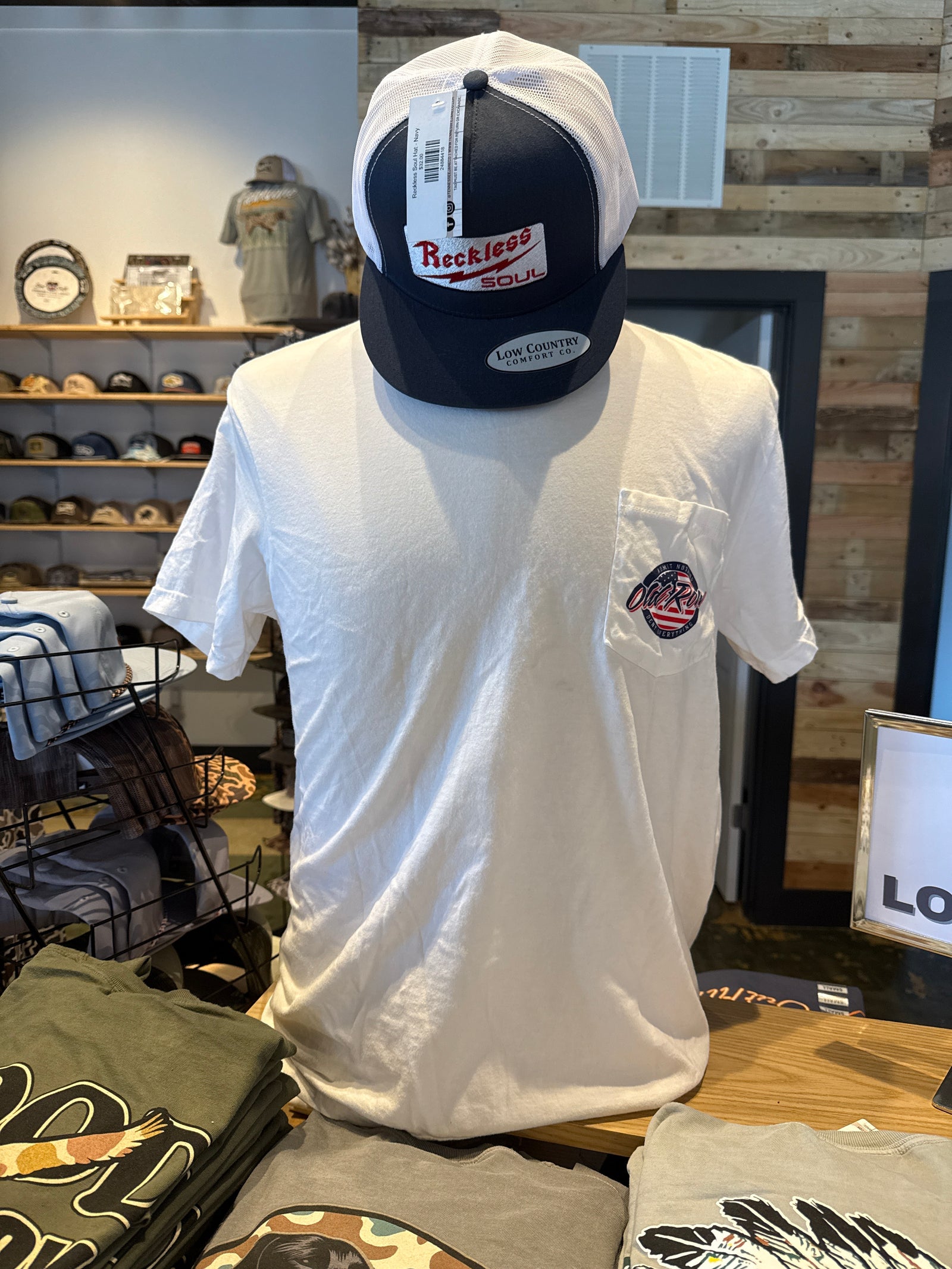 Old Row Circle Logo USA Pocket Tee
