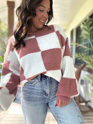 Audrey Checkered Sweater