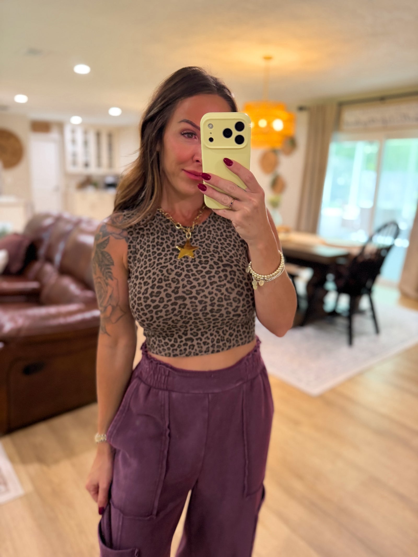 Ivy Leopard Print Sleeveless Tank