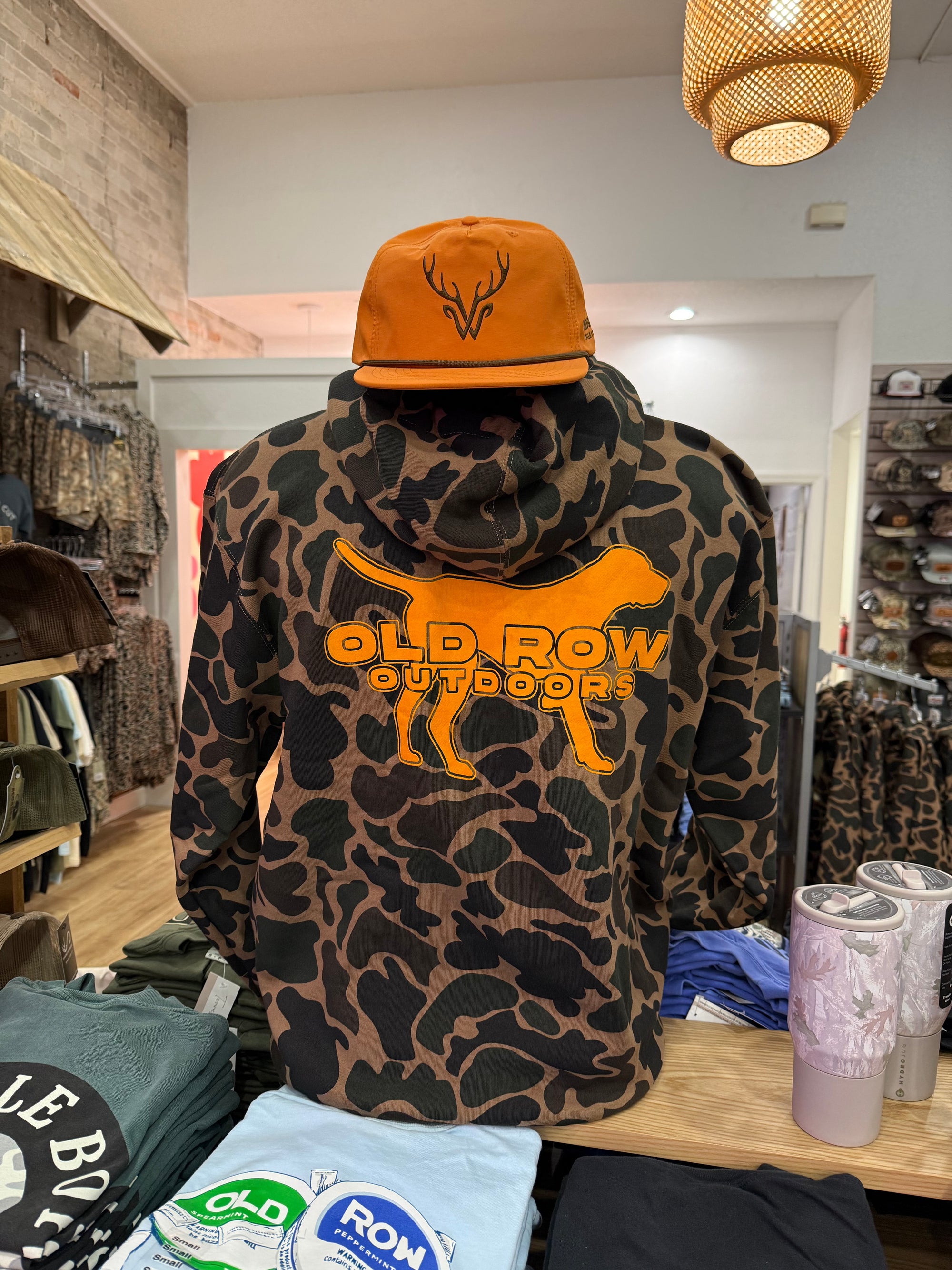 Old Row Duck Camo Hoodie - Orange