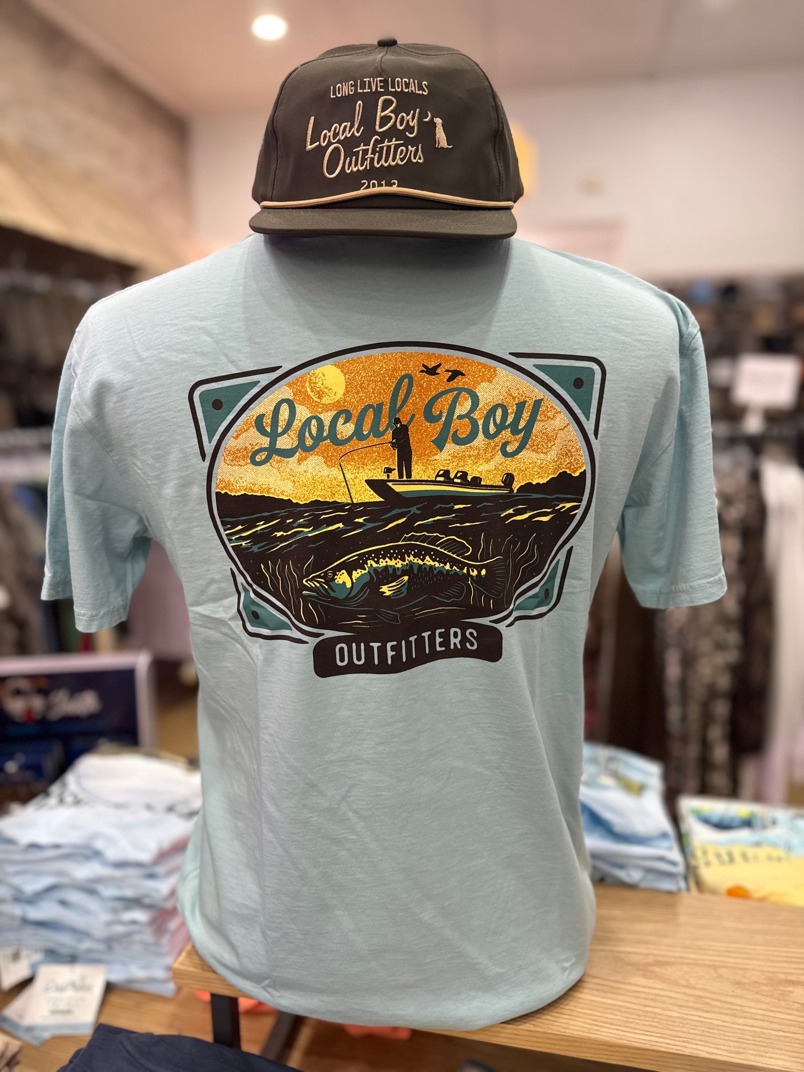 Local Boy Jon Boat Plate SS Tee