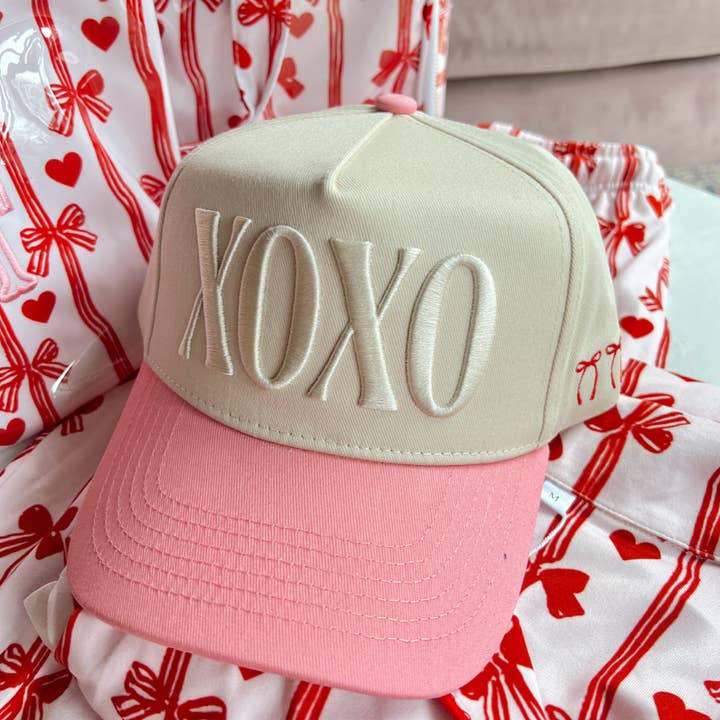 XOXO Pink Vintage Trucker Hat