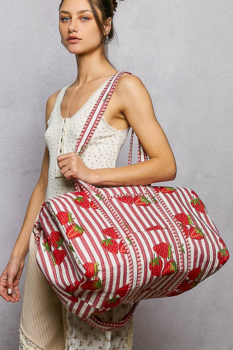 Front Pocket Quilted Adjustable Strap Bag