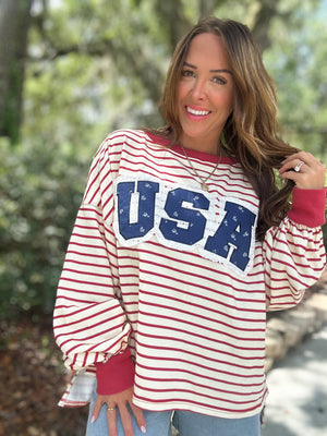 Proud American Girl Oversized Top