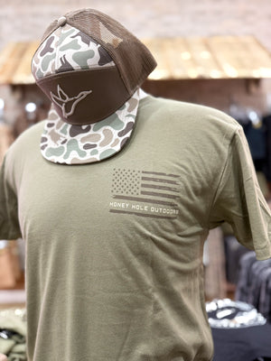 Honey Hole Outdoors Tee - Bass Flag