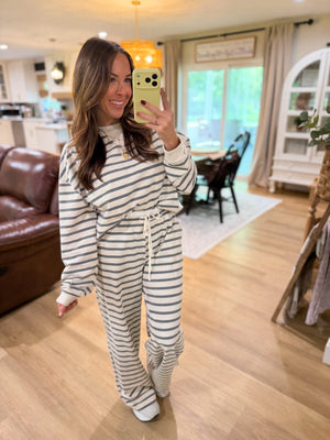 Banks Striped Knit Oversized Sweater Top