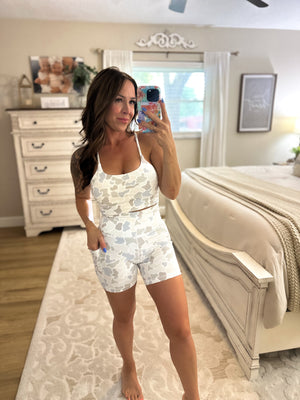 Local Girl Biker Shorts - Saltwater Camo