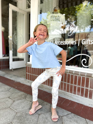 Youth Local Girl Boxy Crop Tee - Periwinkle