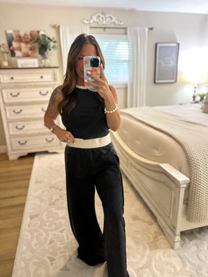 Summer Dreams Razer Back Crop Top - Ash Black