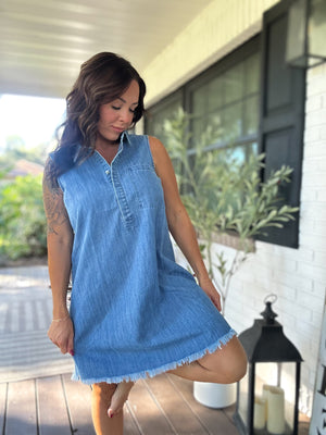Charlsey Sleeveless Denim Dress