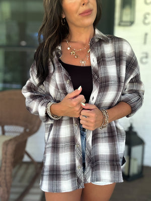 Dexter Plaid Button Down Top
