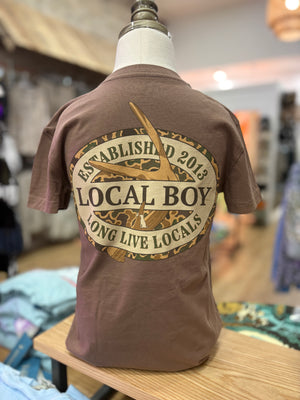 Youth Local Boy Old School Antler Oval Tee