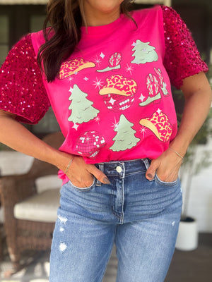 Rockin' Boots Country Christmas Tee