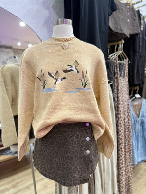 Everley Leopard Mini Skirt