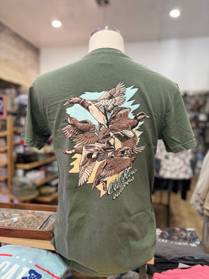Old Row Five Ducks Tee - Moss