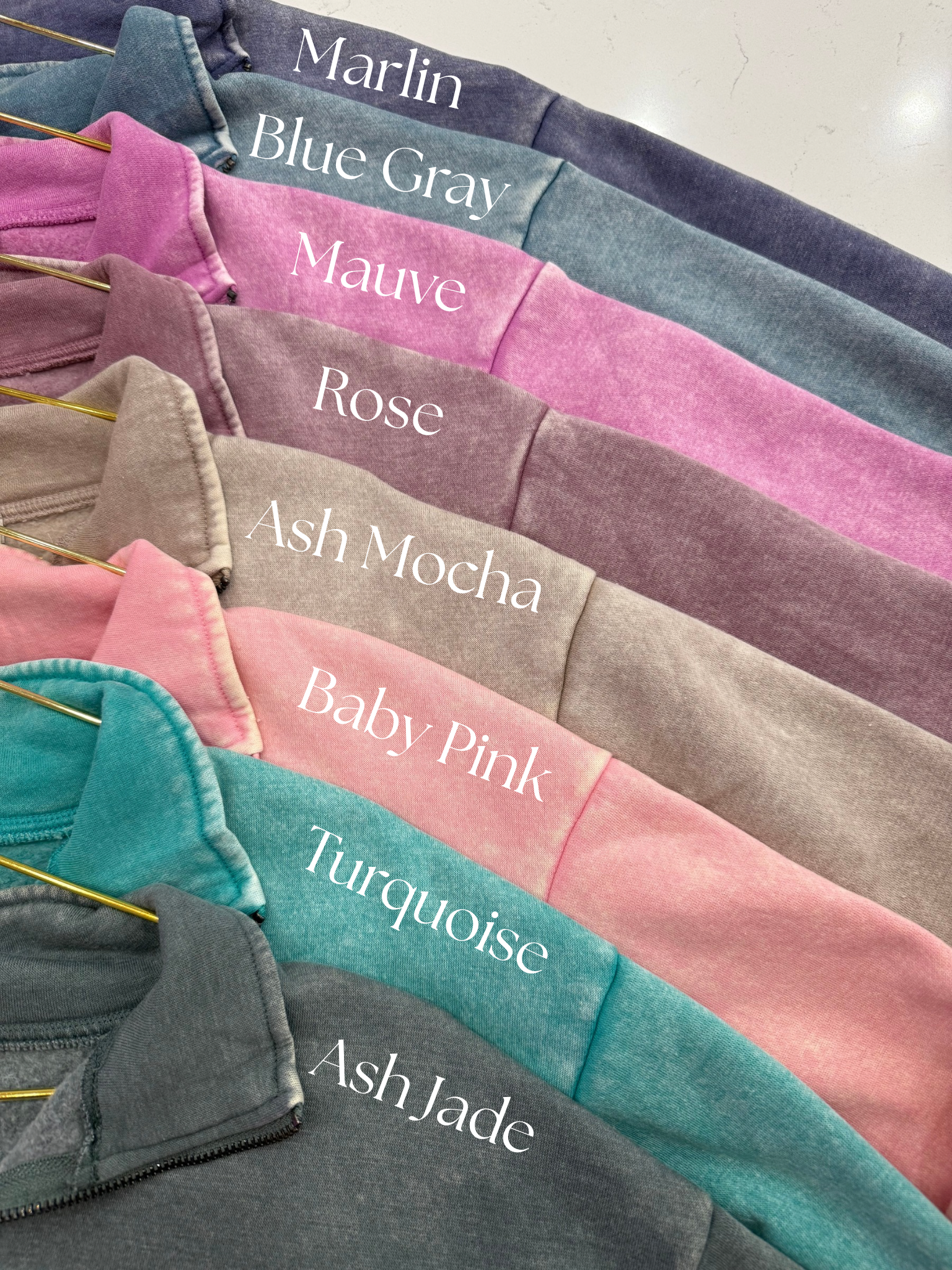 Hollis Acid Wash Fleece Half Zip Pullover