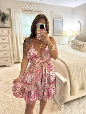 Ember Open Back Tiered Dress