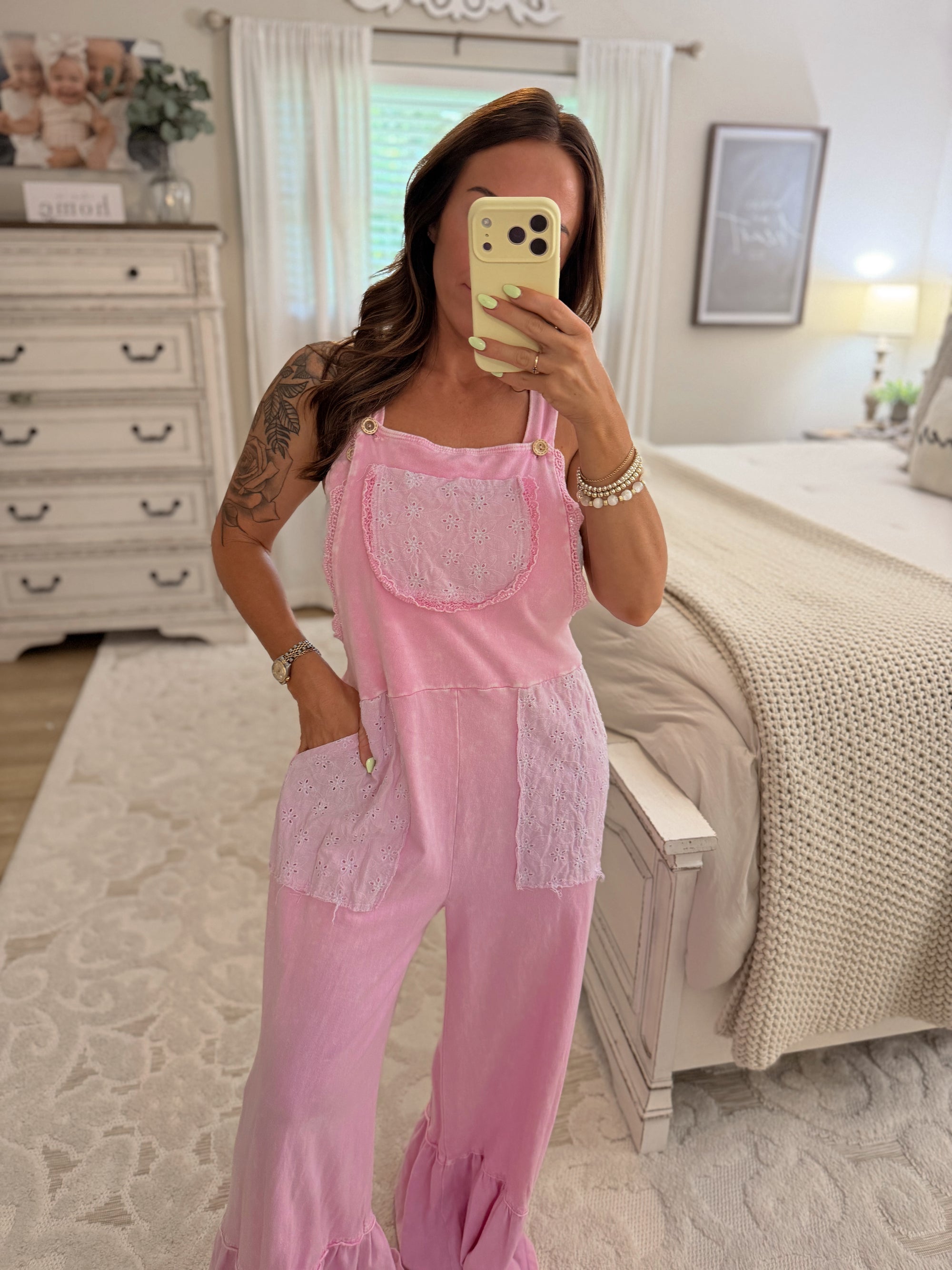 Collins Mineral Washed Ruffle Jumpsuit - Tennessee Jane