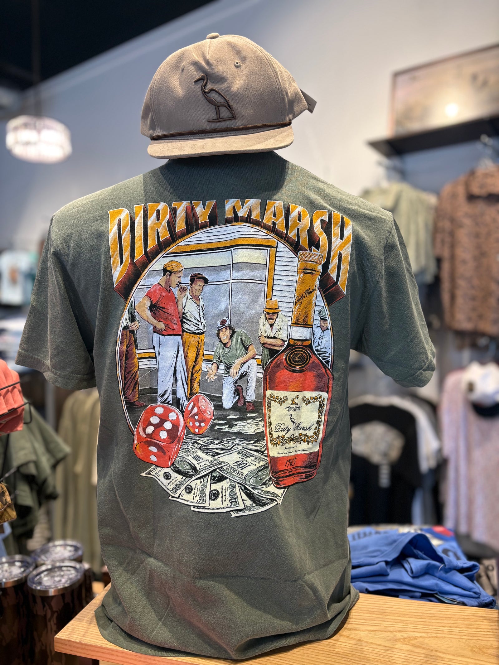 Dirty Marsh Dice Game Tee - Grey