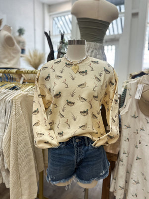 Duck Pond Crewneck - Cream