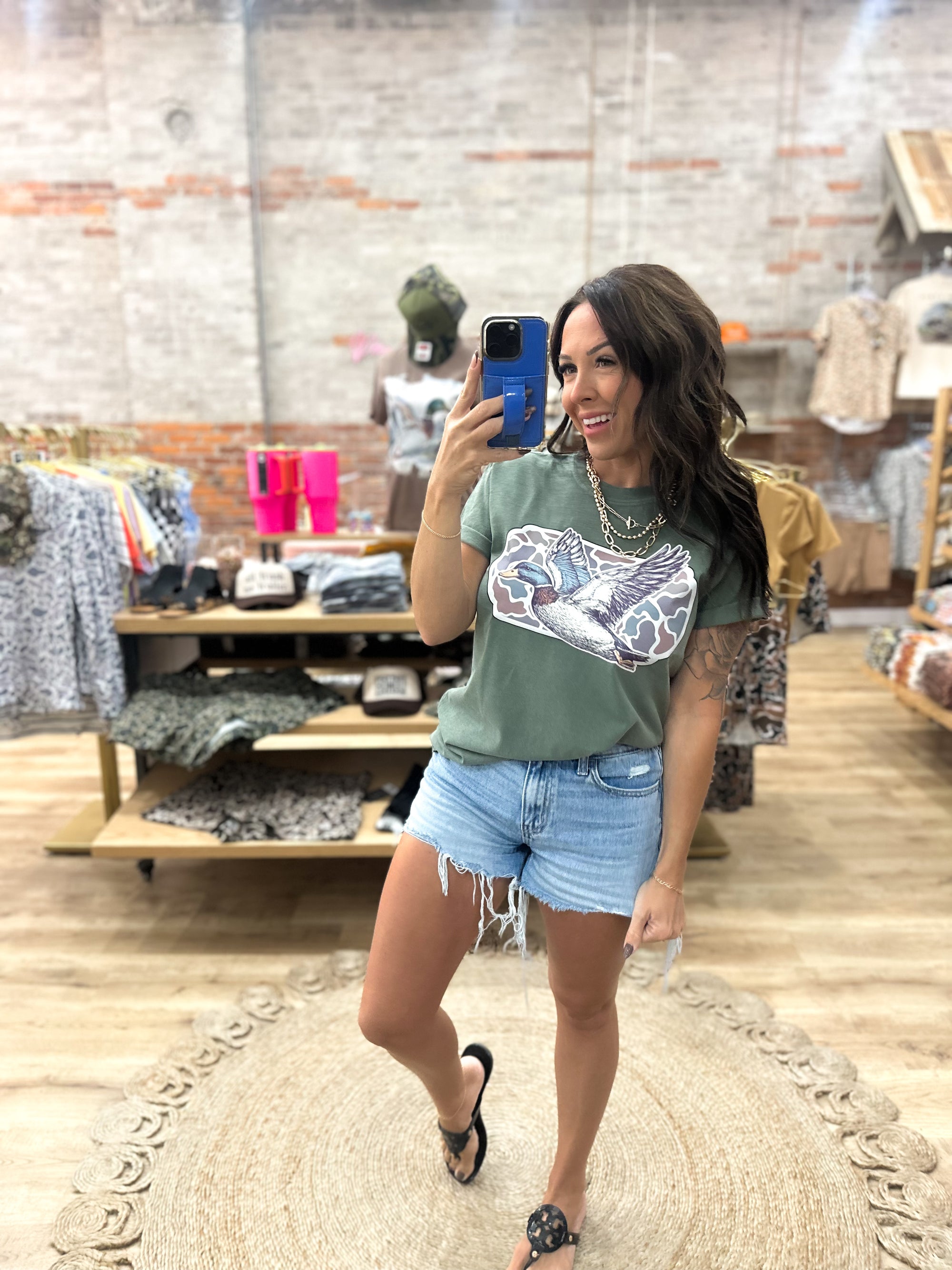 Hunter Green Mallard Comfort Colors Tee