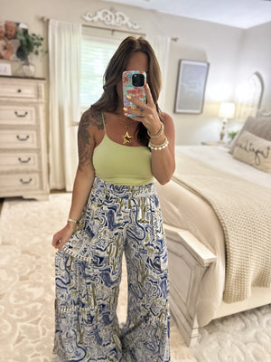 She's Country Wide Leg Pants - Western Print