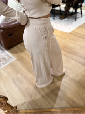 Skye Side Panel Knit Lounge Pants - Taupe