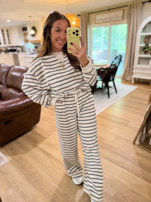 Banks Striped Knit Oversized Sweater Top