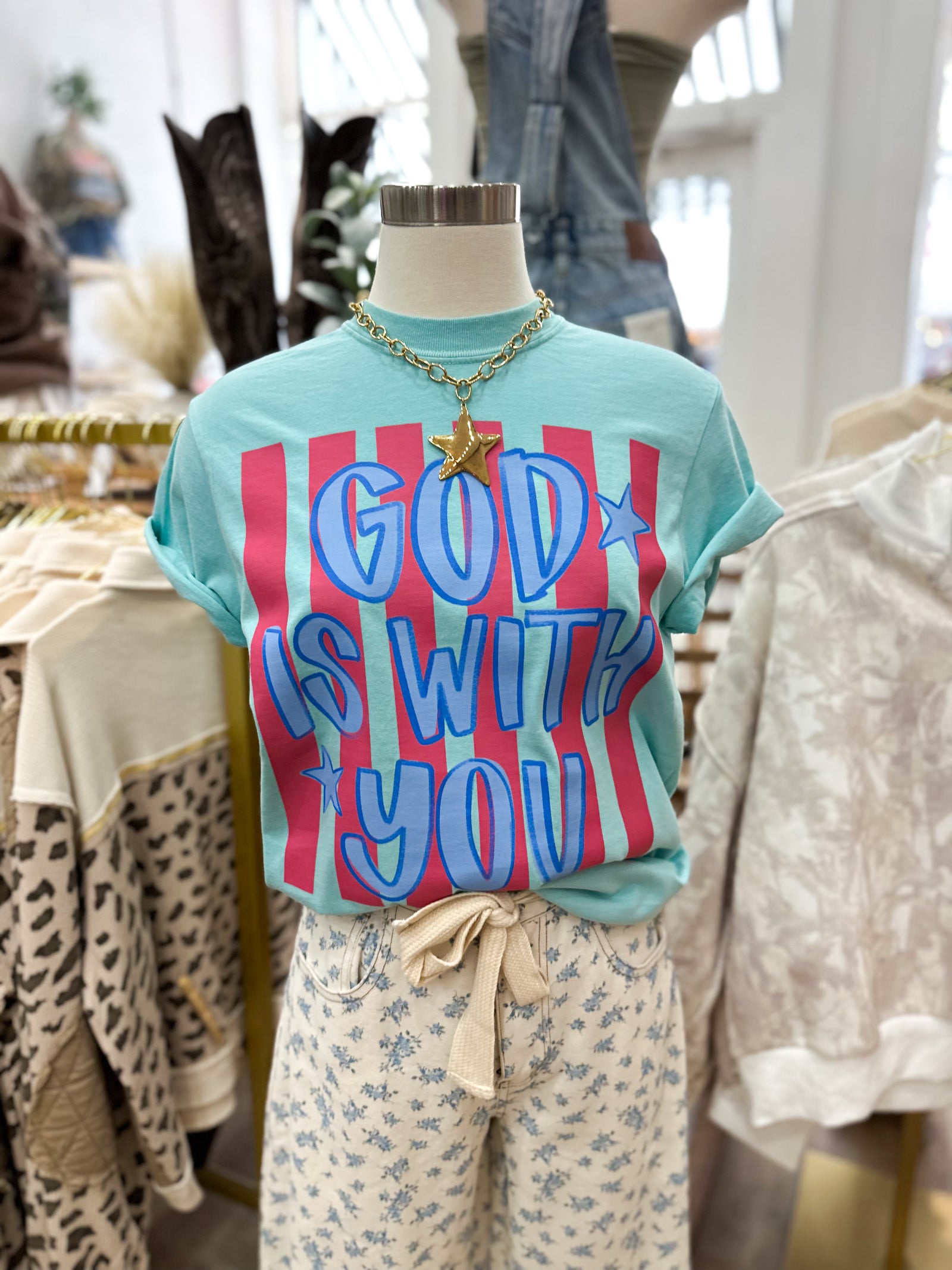 God Is With You Comfort Colors Tee