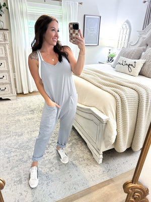 Just Relax Trendy Jumpsuit - Gray