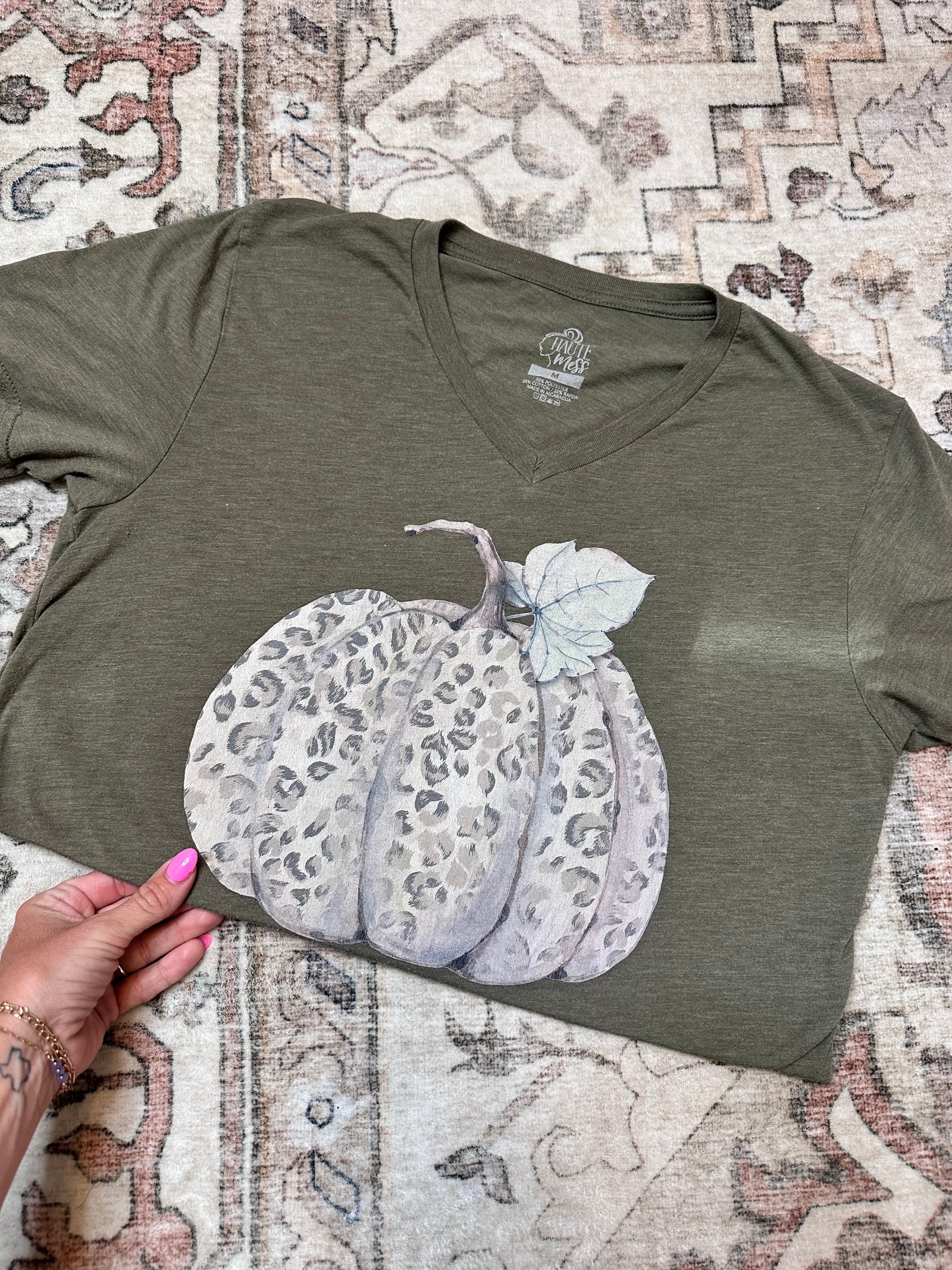 Leopard Pumpkin Tee - Medium