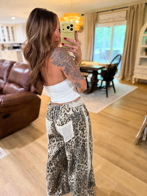 Eden Patchwork Denim Studded Leopard Jeans