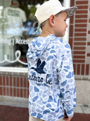 Youth Southern Cut Pro Hoodie - Ocean Camo