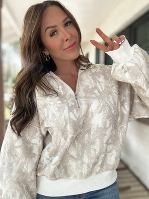 Alice Vintage Camo Collared Pullover