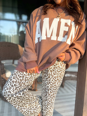 WWJD & Amen Reversible Mock Neck