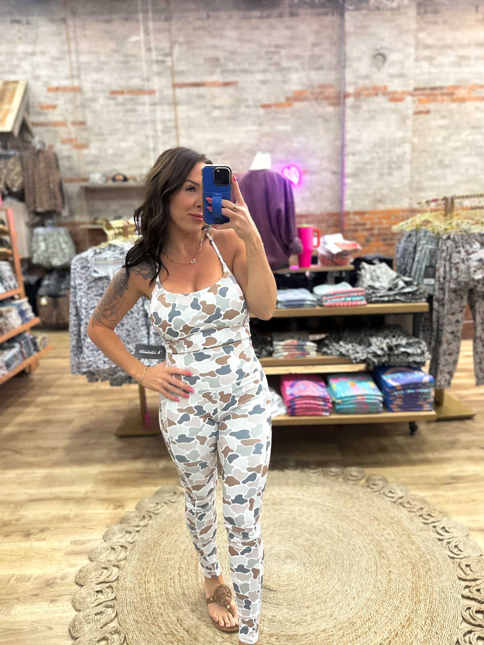 Local Girl Leggings - Forest Camo Flora