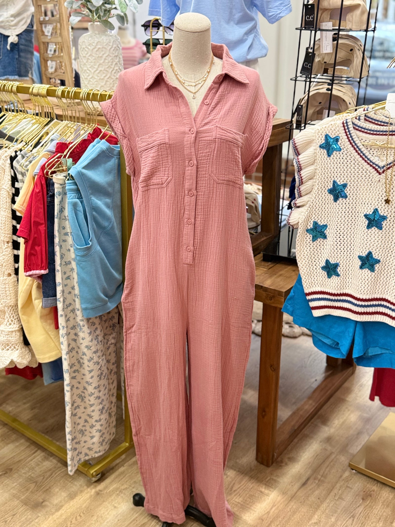 Jessica Button Down Jumpsuit