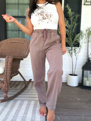 Jaden Tapered Pants -Cocoa